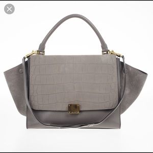Authentic crocodile Trapeze medium Celine bag